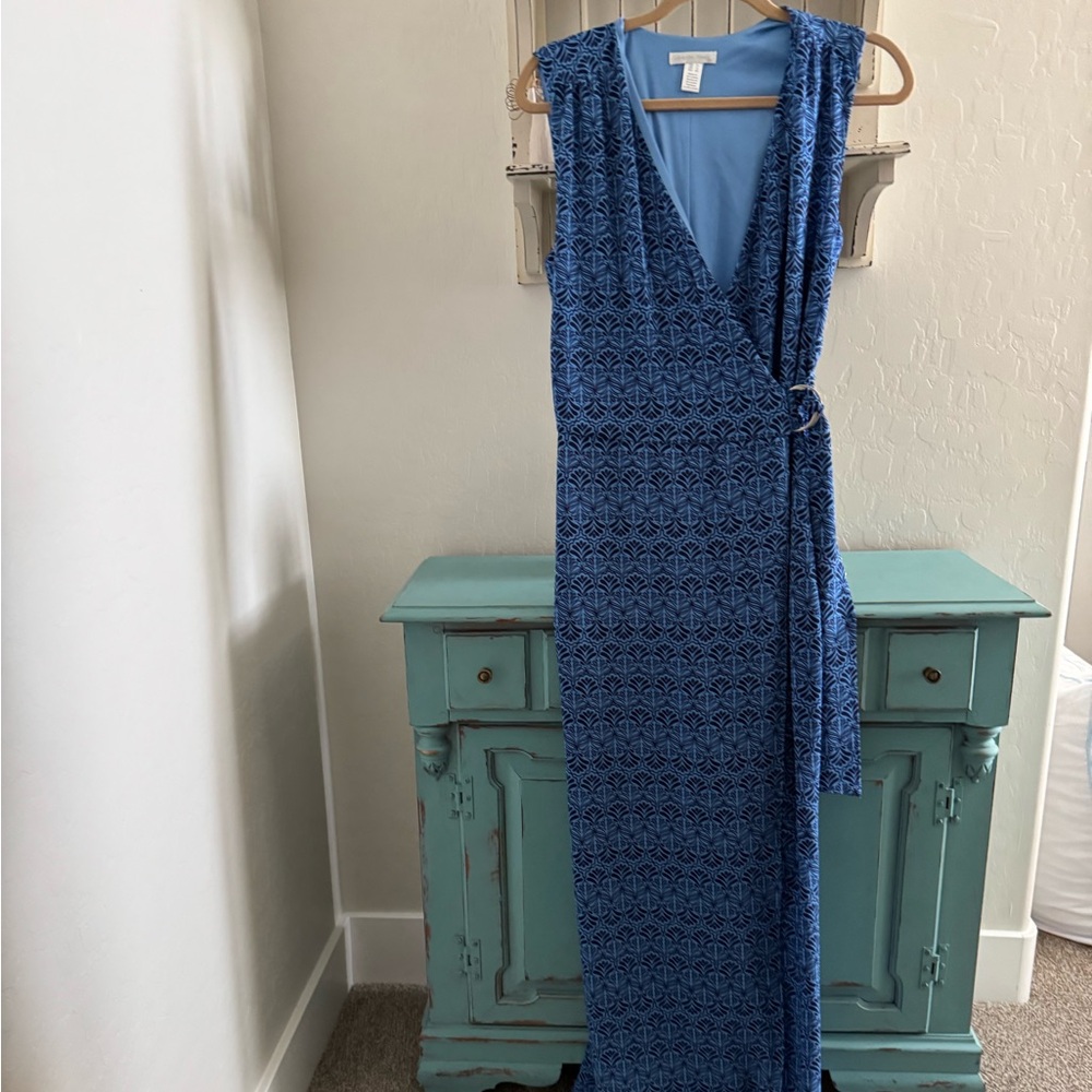 London Times Light Blue Jumpsuit